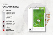 Minimal Wall Calendar 2027, a Stationery Template by MstArtwork (Thumbnail 2 of 8)