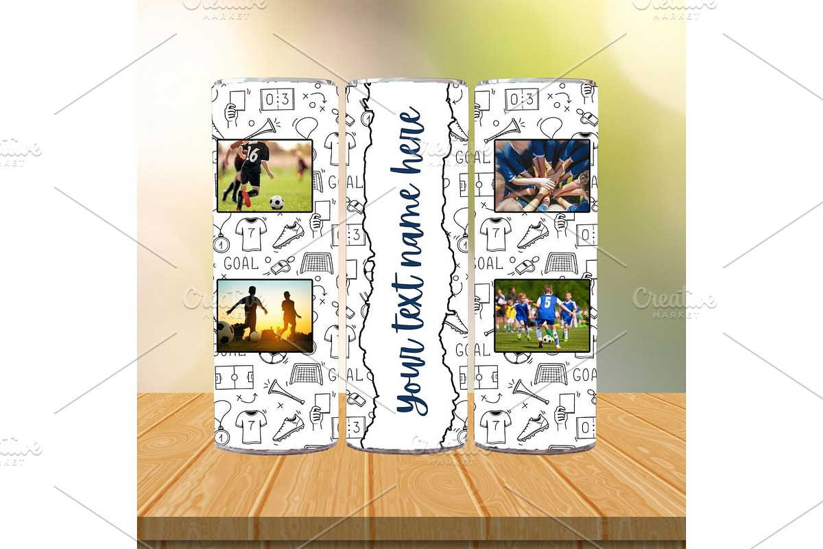 20oz Personalized Soccer tumbler, a Templates & Theme by Sania (Photo 2 of 5)