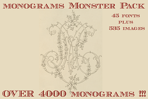 Monster Pack Over 4000 Monograms