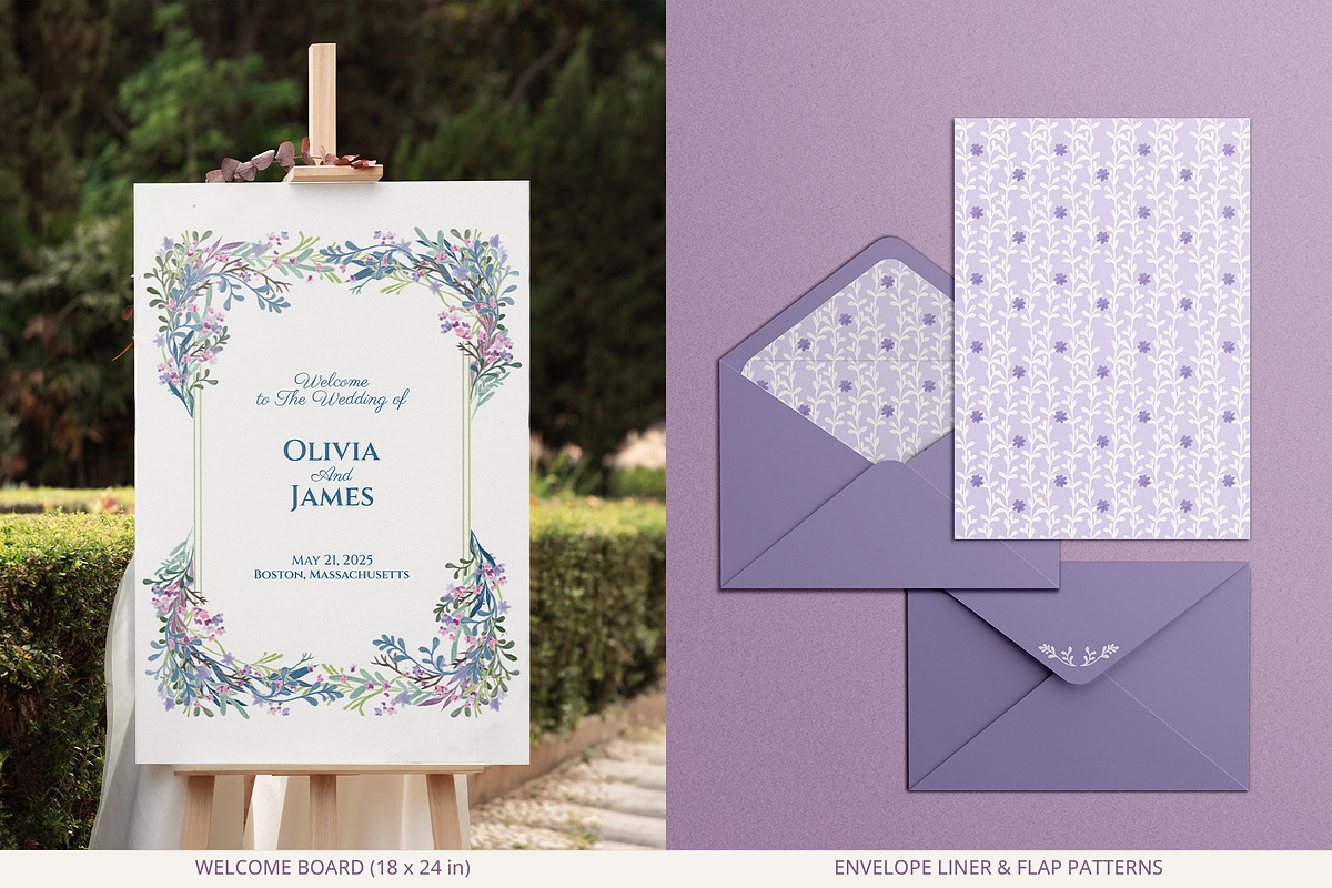 Wildflowers Wedding Invitation, an Invitation Template by SabaIslam.Studio (Photo 6 of 7)