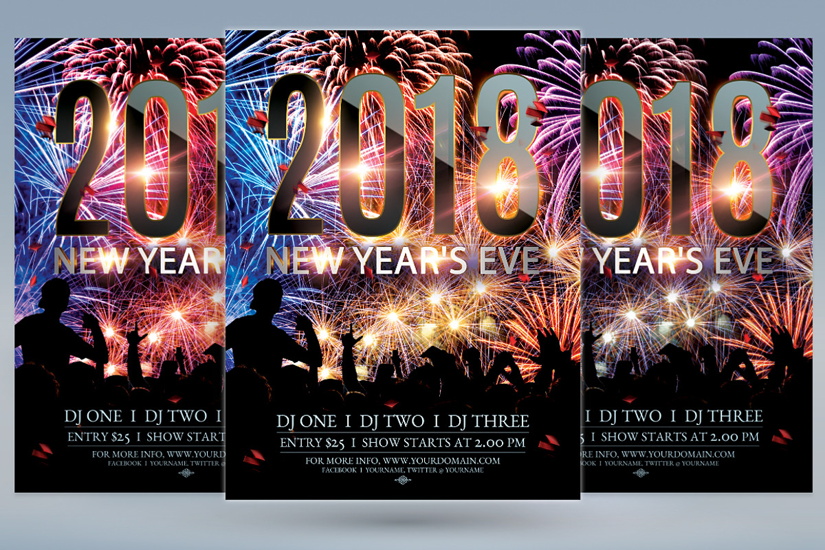2018 New Years Eve, a Flyer Template by tmcom (Photo 1 of 2)