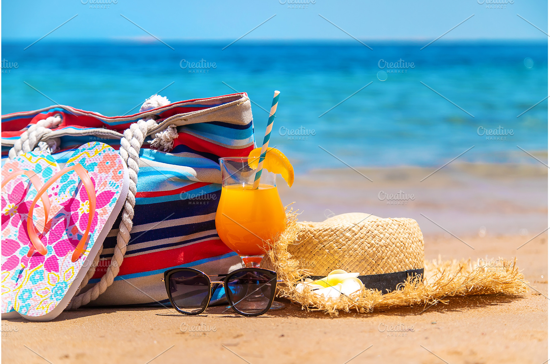 Bag and things for relaxing on the, a Holiday Photo by yanadjana