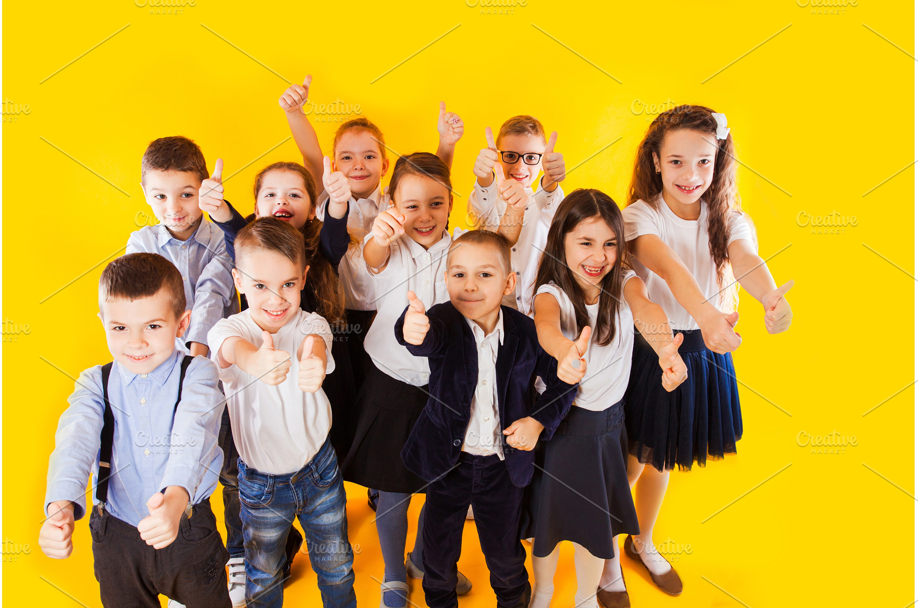 Happy kids, boys and girls, ready, a Person Photo by oksix