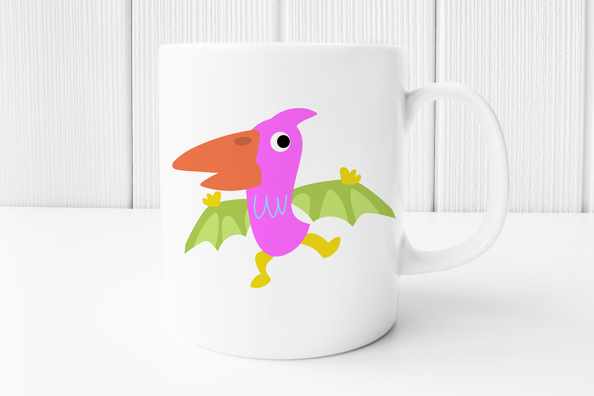 Dinosaur Cartoon Flat Clipart, Dino, an Animal Illustration by Noey smiley (Photo 3 of 6)