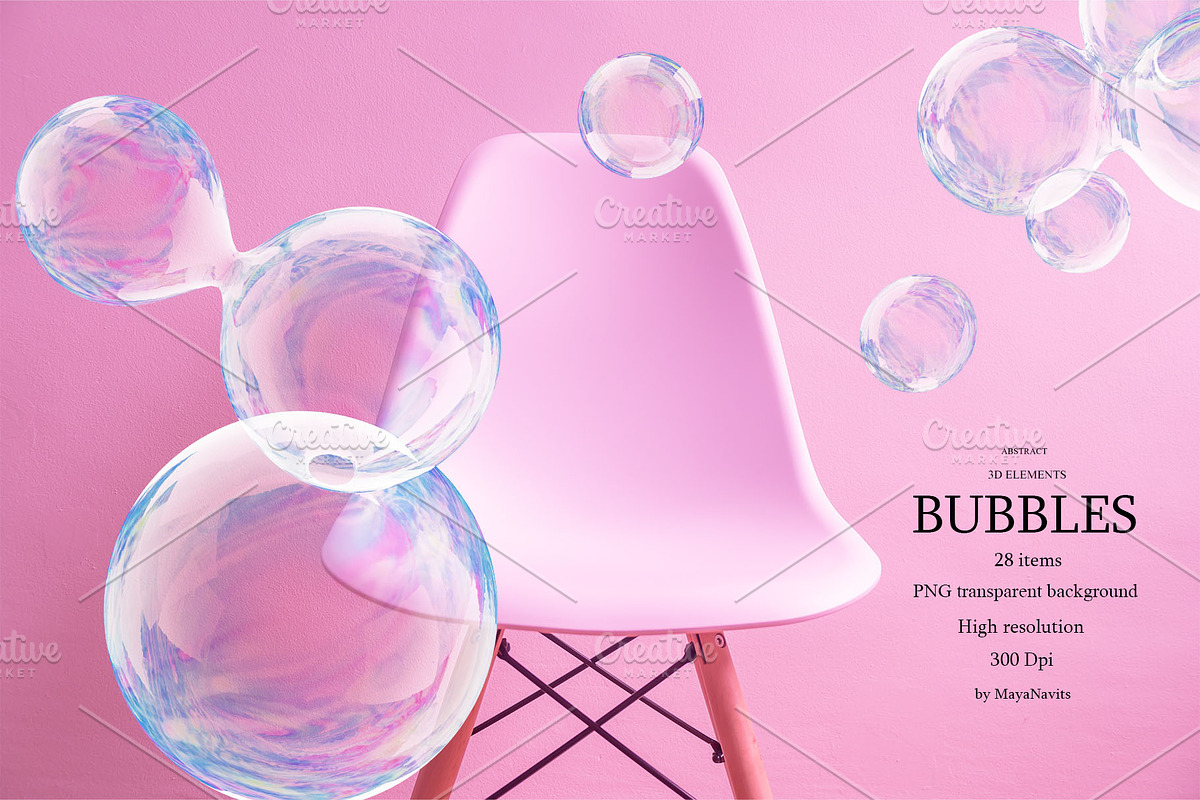 Abstract 3D Bubbles Collection, a Graphic by MayaNavits (Photo 2 of 13)