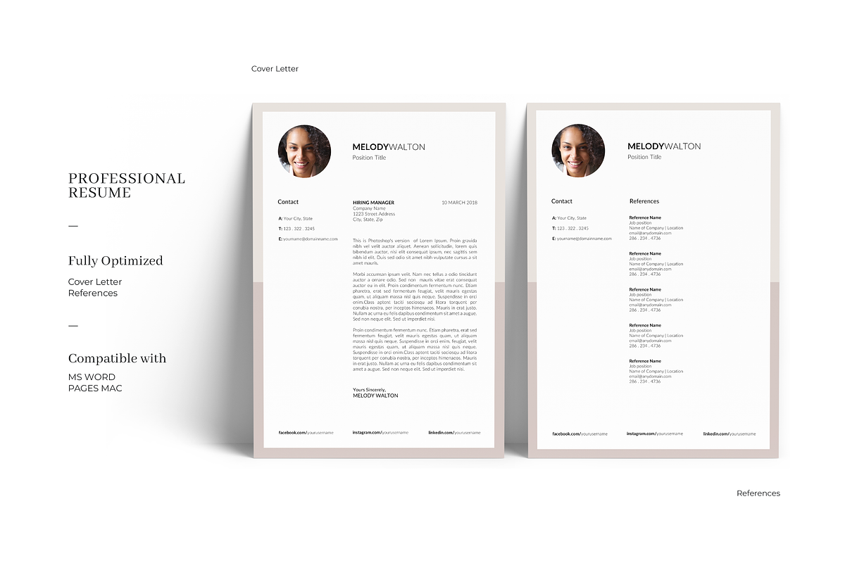 Modern Resume Template with Photo, a Resume Template by GraphicFlava (Photo 4 of 7)