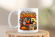 Halloween Reading Cat Book Lover PNG, an Object Graphic by Zahyl Studio (Thumbnail 6 of 7)