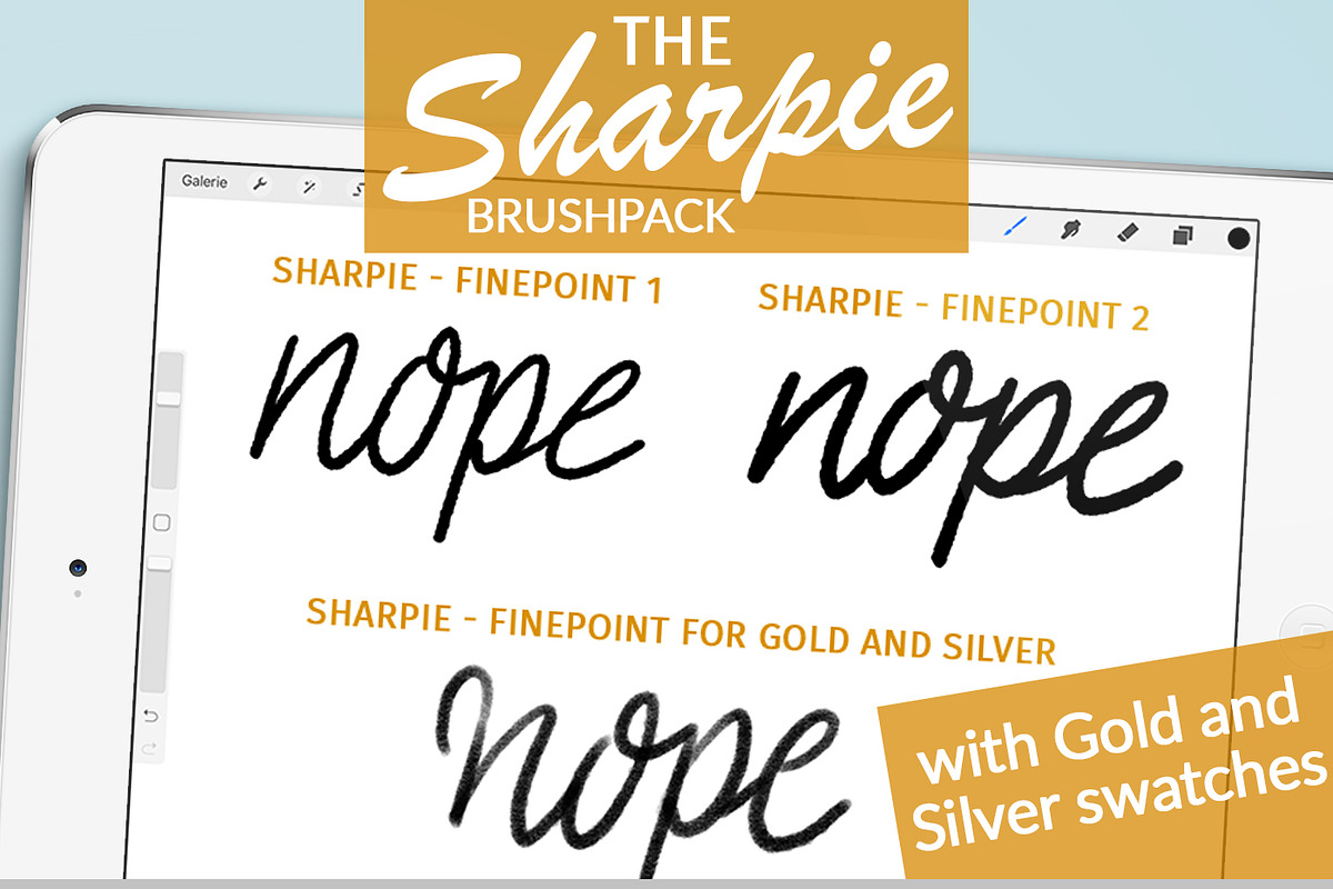 SHARPIE Fine Point Brush Pack, a Brush Add-On by Studio FabianFischer (Photo 1 of 8)