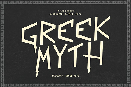 Greek Myth Decorative Display Font, a Sans Serif Font by Maulana Creative