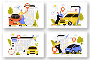 9 Vehicle Tracking Illustration, a Transportation Illustration by denayunebgt (Thumbnail 2 of 3)