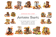 Autumn Cowboy Boots Clipart, a Decorative Illustration by stickermadness (Thumbnail 1 of 4)
