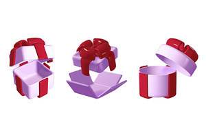 Open 3D gift boxes set isolated on, an Object Illustration by art PVP - market