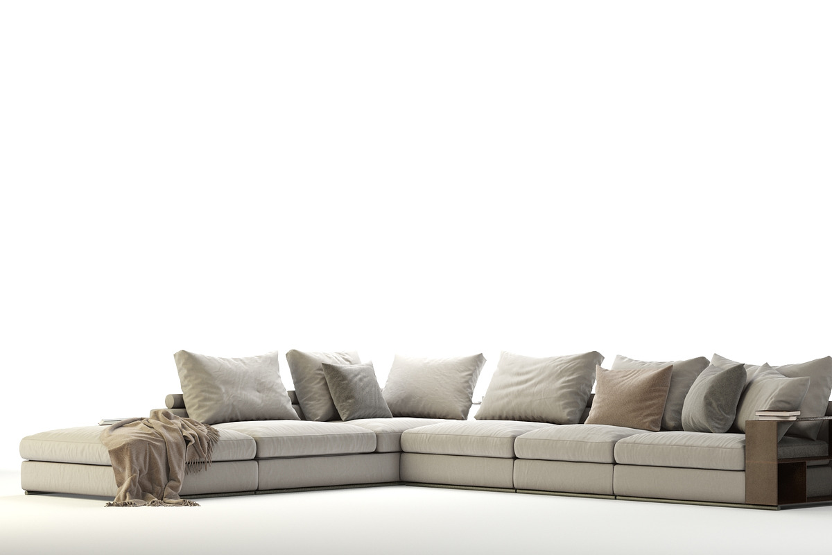 Flexform Groundpiece Sectional Sofa, a Furniture 3D Model by NOMODOL (Photo 5 of 9)