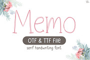 Memo | Serif handwriting font, a Handwritten Font by LivelyAutumn11.11 (Thumbnail 1 of 5)