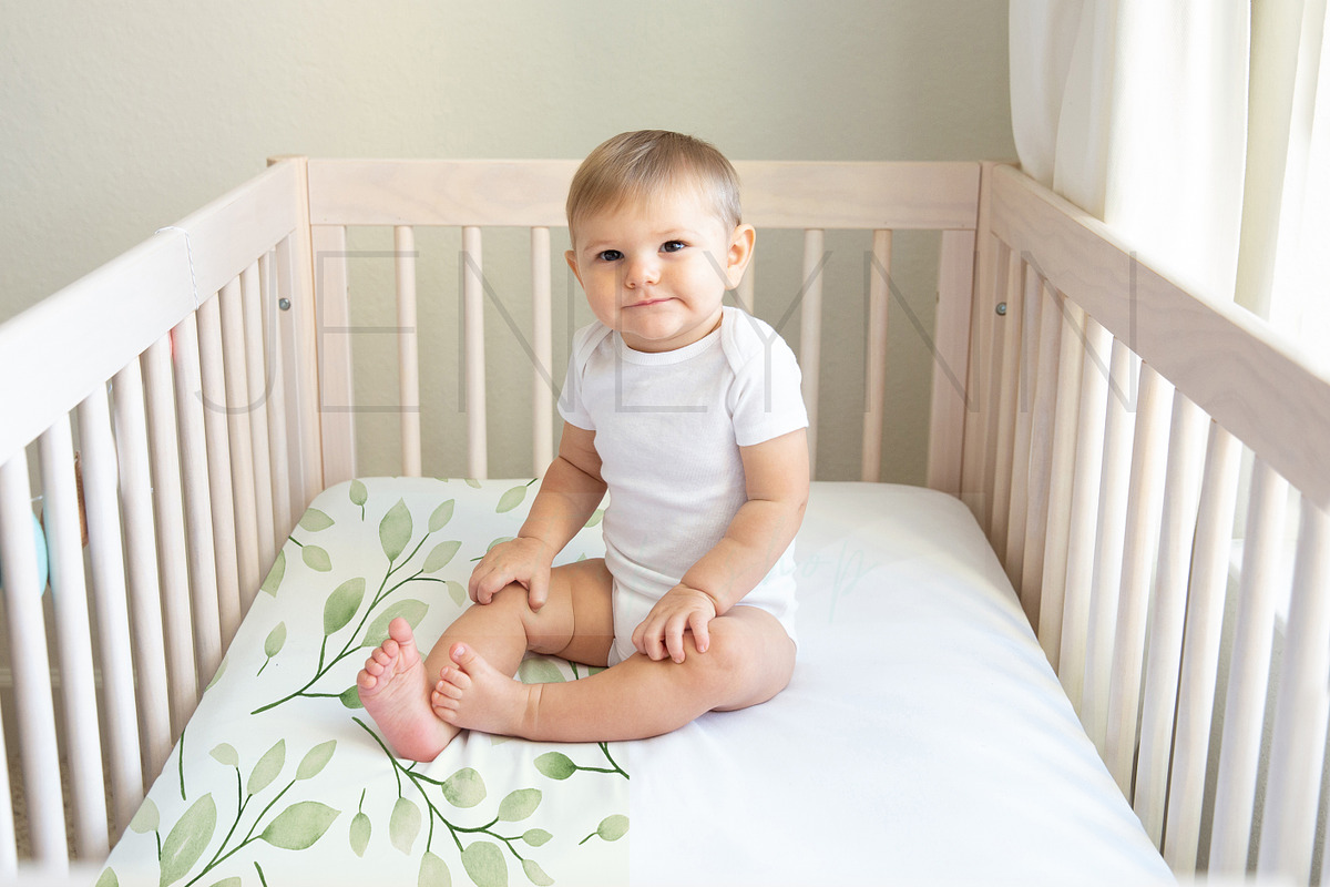 Crib Sheet with Baby Boy Mockup BD04, a Product Mockup by JENLYNN Stock Shop (Photo 5 of 9)