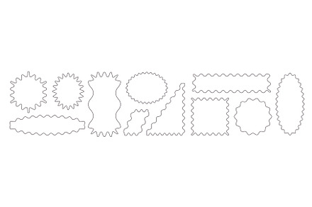 Black scallop line borders set, an Object Illustration by art PVP - market
