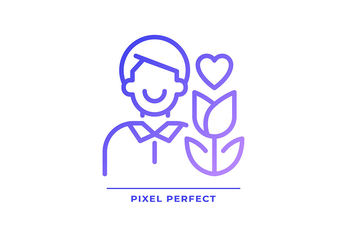 Lover pixel perfect gradient linear, an Icon by IMG Visuals