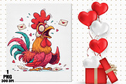 Crazy Valentine Rooster PNG, an Illustration by Daily.Designs (Thumbnail 2 of 5)