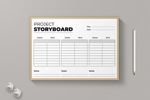 Storyboard Template, a Stationery Template by MightyDesign