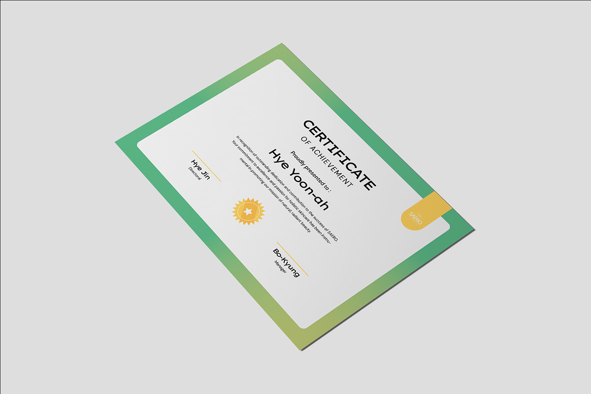 Saeroster - Certificate Template, a Print Template by Fannan Studio (Photo 3 of 3)