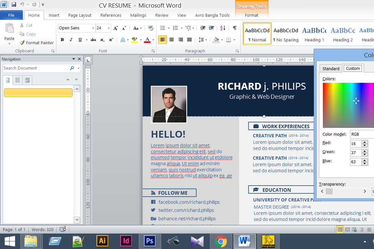 Resume CV, a Resume Template by art_ample (Photo 5 of 5)