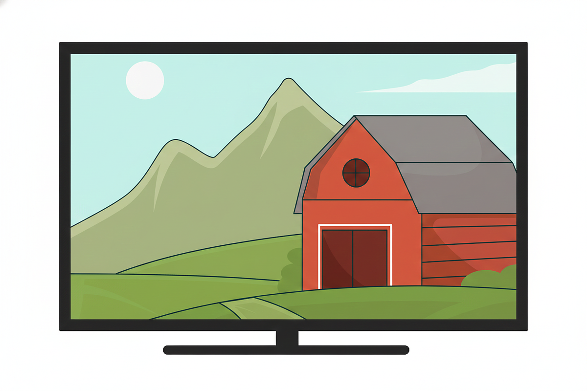Red barn Building landscaped vector, a Work Illustration by zyxroun shop (Photo 2 of 3)