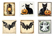 Halloween Postage Stamps Clipart Png, a Transportation Illustration by SinaCreation (Thumbnail 2 of 9)