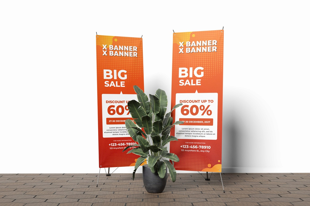 Realistic X-Banner Mockup, an Advertising Mockup by AndikaGraphic (Photo 3 of 5)