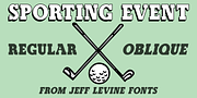 Sporting Event JNL, a Slab Serif Font by Jeff Levine Fonts (Thumbnail 1 of 5)
