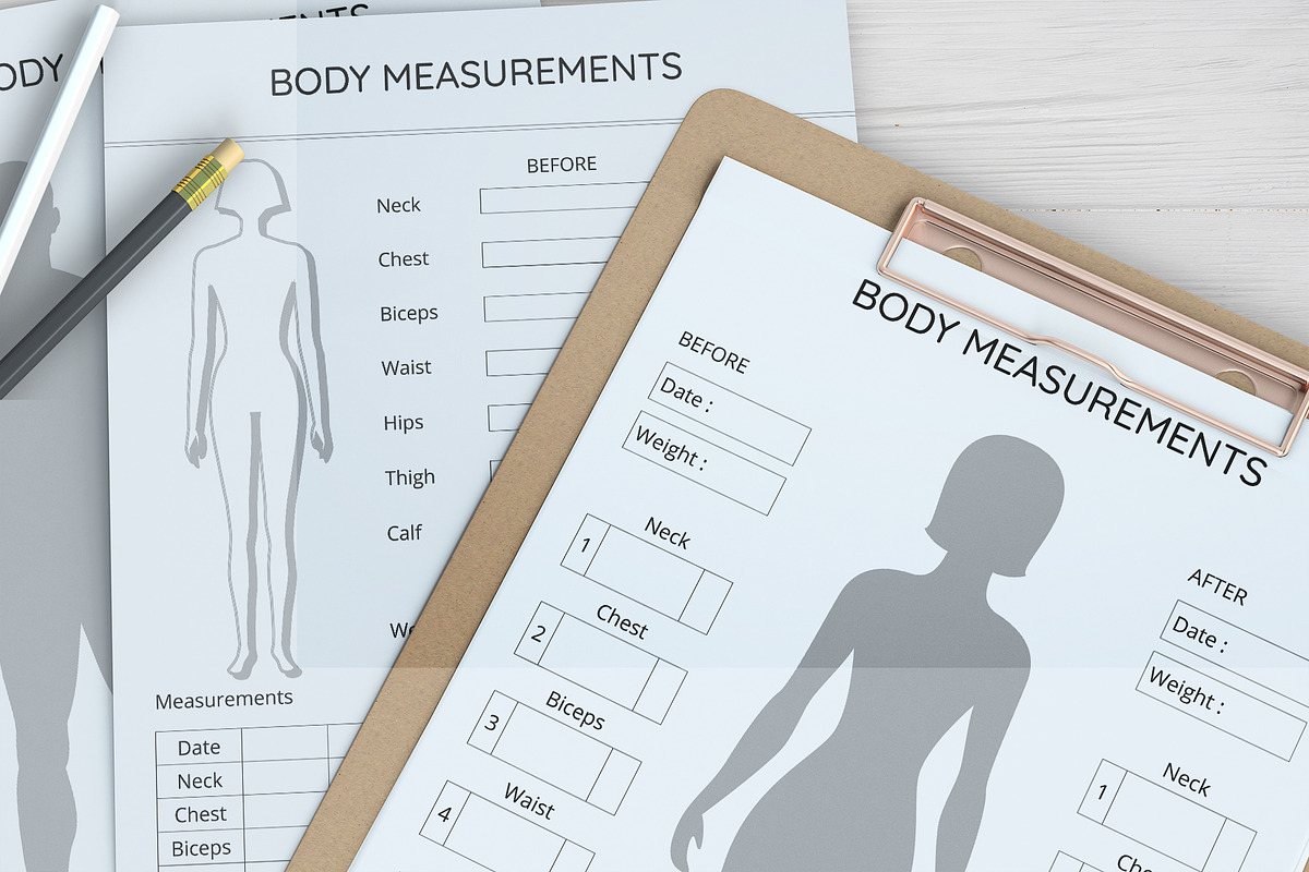 Body Measurement Tracker, a Stationery Template by Design Zone