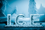 Ice Glacies - Frozen Icy Bitmap Font, a Font by Illumina Creations (Thumbnail 1 of 4)