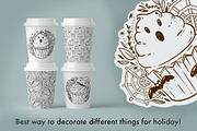 HALLOWEEN CUPCAKES: coloring pages, a Seasonal Illustration by Eereen Studio (Thumbnail 6 of 6)