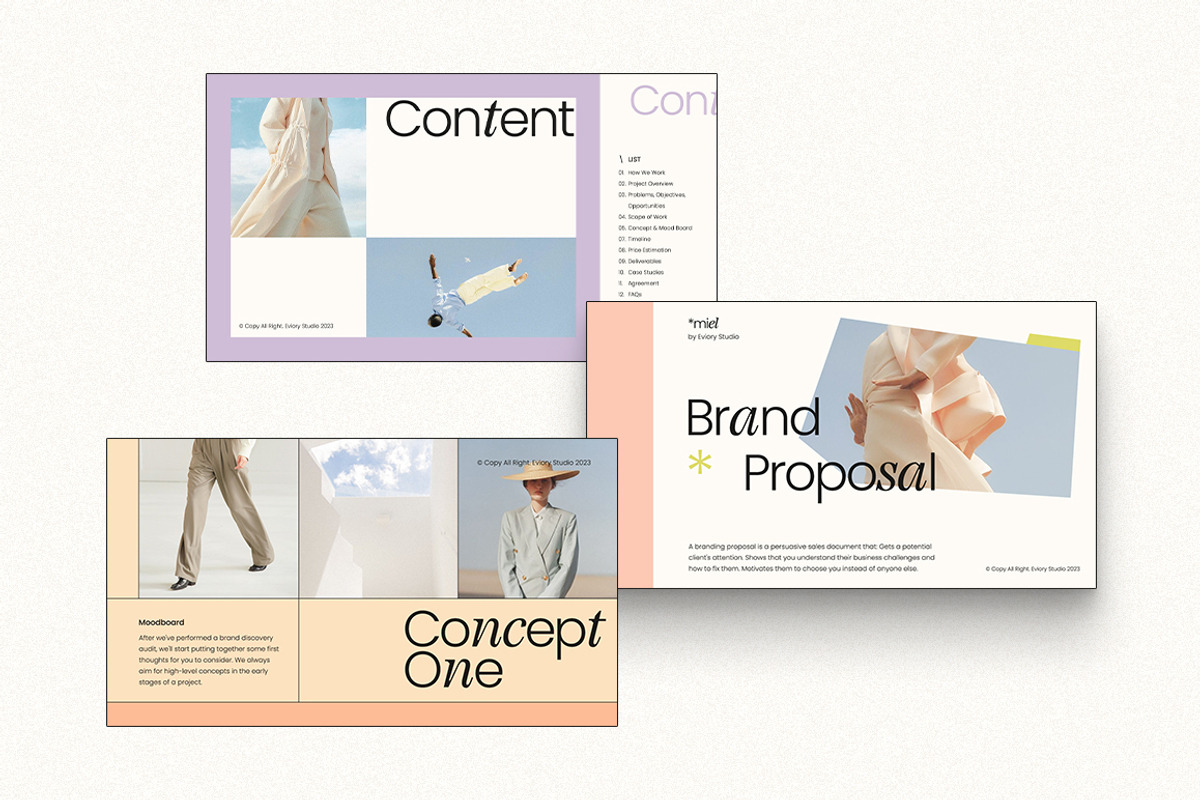 MIEL / Brand Proposal, a Presentation Template by Eviory (Photo 7 of 9)