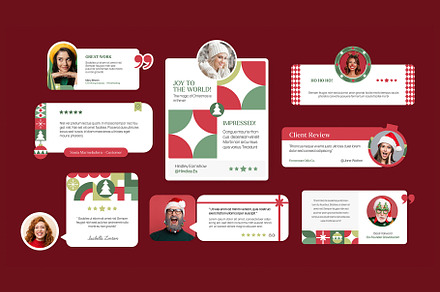 Christmas Testimonials Review Quotes, an UI Kit Template by BrandPacks