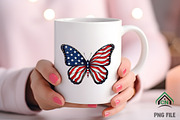 Brushstroke Patriotic Butterfly Png, an Illustration by Craft Nest (Thumbnail 3 of 6)