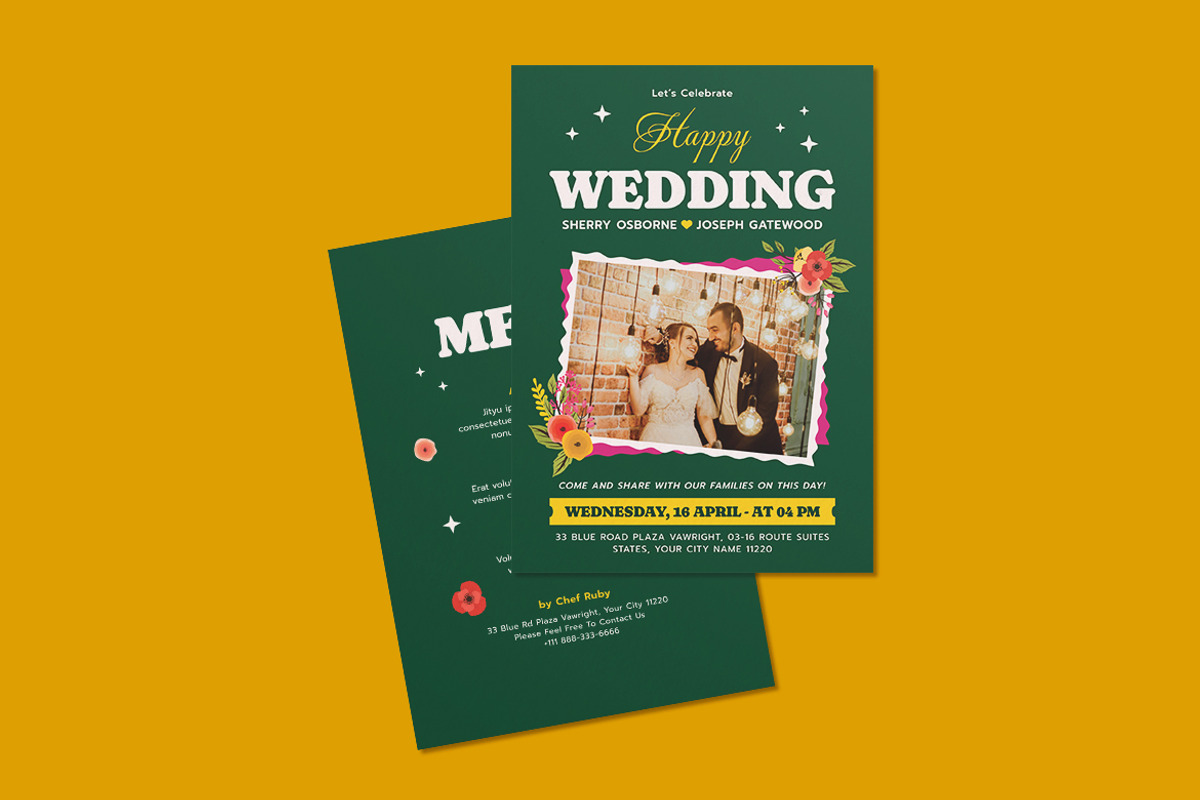 Ultra Wedding Invitation Template, an Invitation Template by iDoodle Studio (Photo 3 of 3)