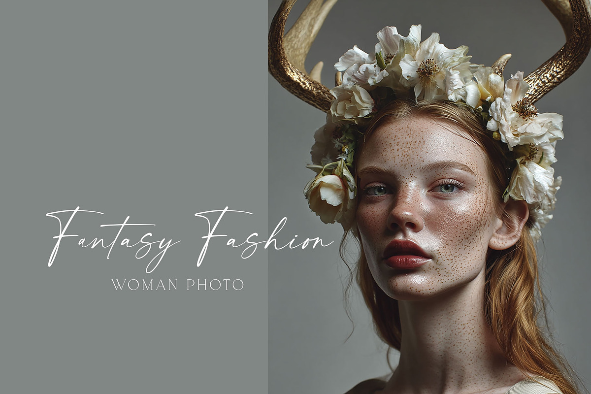 Fashion Woman with Deer Horns, a Person Photo by KaramfilaS (Photo 1 of 4)