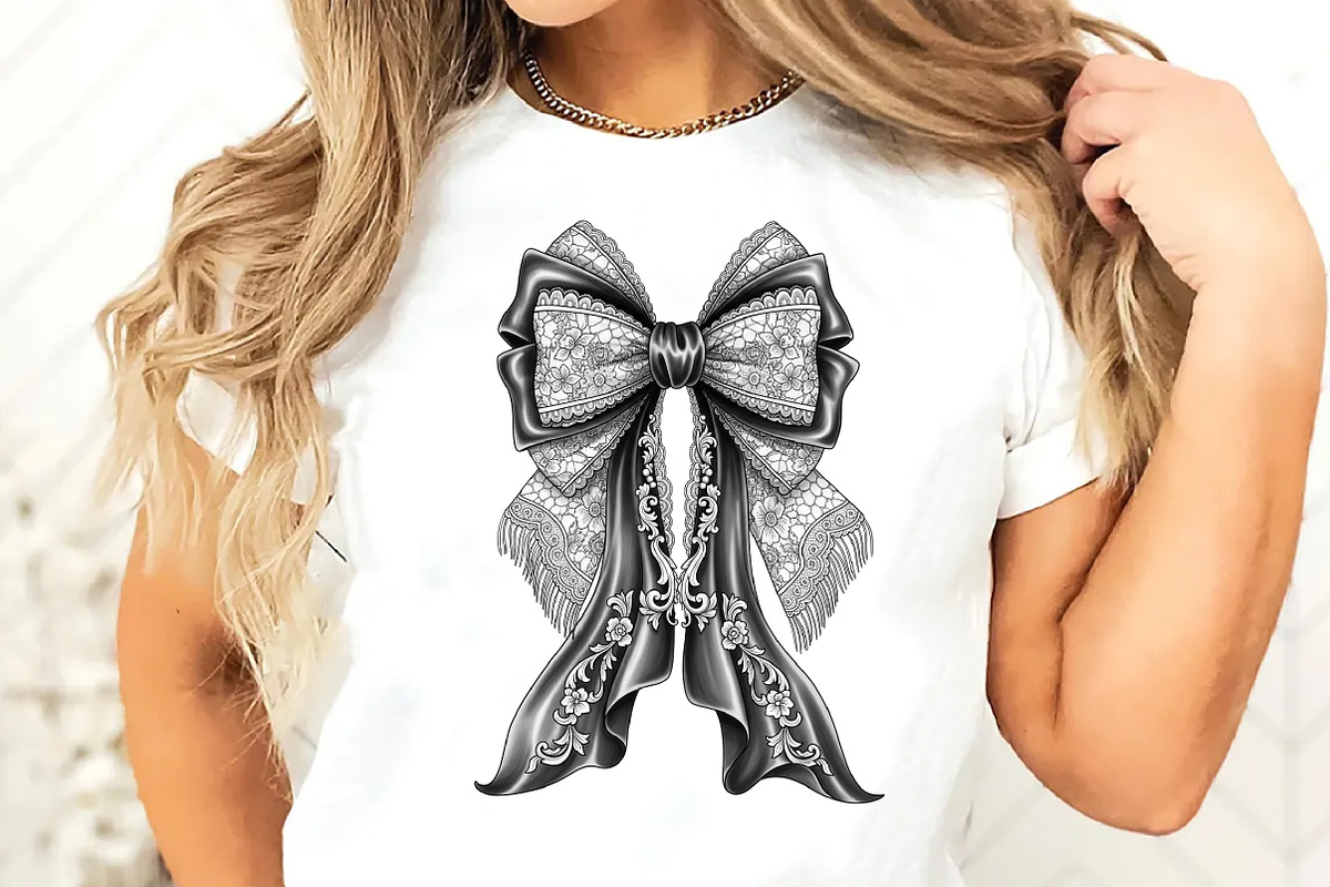 Halloween Gothic Coquette bow png, an Illustration by Watercolor design (Photo 3 of 3)