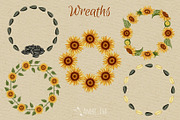Watercolor Sunflowers Clipart, an Illustration by Andre_Eva (Thumbnail 4 of 9)