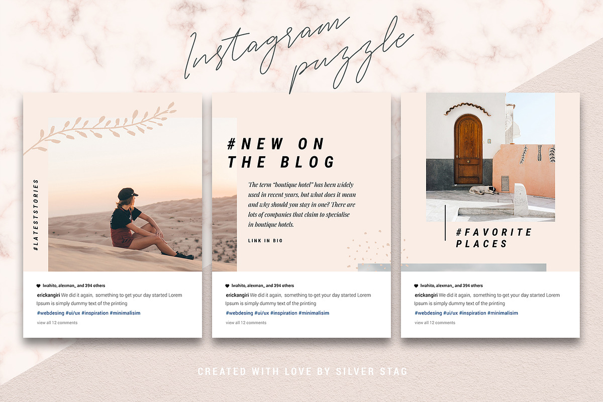 #InstaGrid 5 - Canva Puzzle Template, a Social Media Template by SilverStag Type Foundry (Photo 7 of 15)
