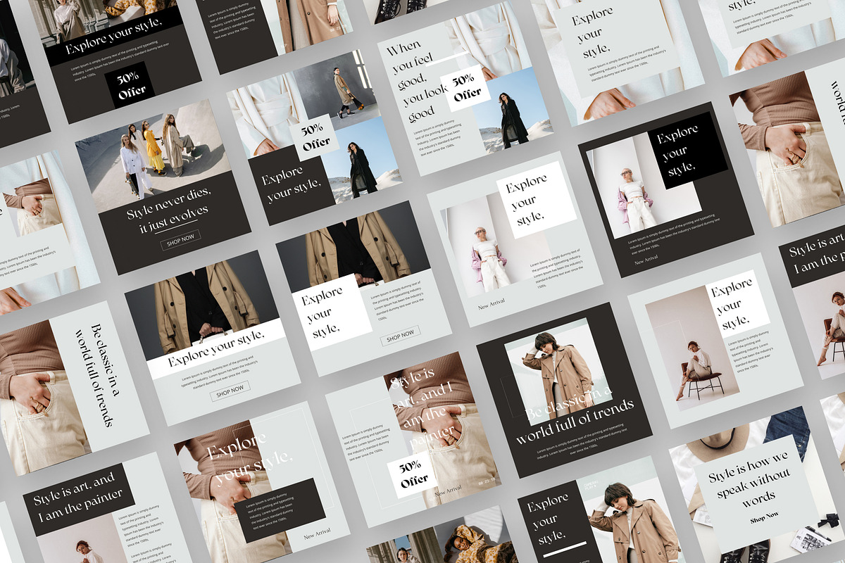 Aesthetic Instagram Templates Canva, a Social Media Template by Pixel Blend (Photo 2 of 5)