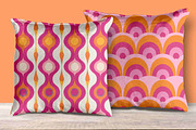 Pink & Orange Retro Scandi Geometric, a Pattern Graphic by Pattern Whimsy (Thumbnail 4 of 8)