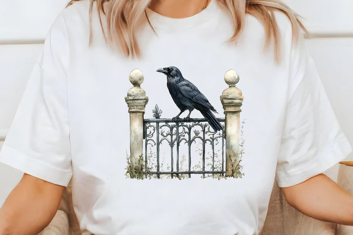 Gothic Raven Clipart, an Illustration by Libby Wishes (Photo 6 of 8)