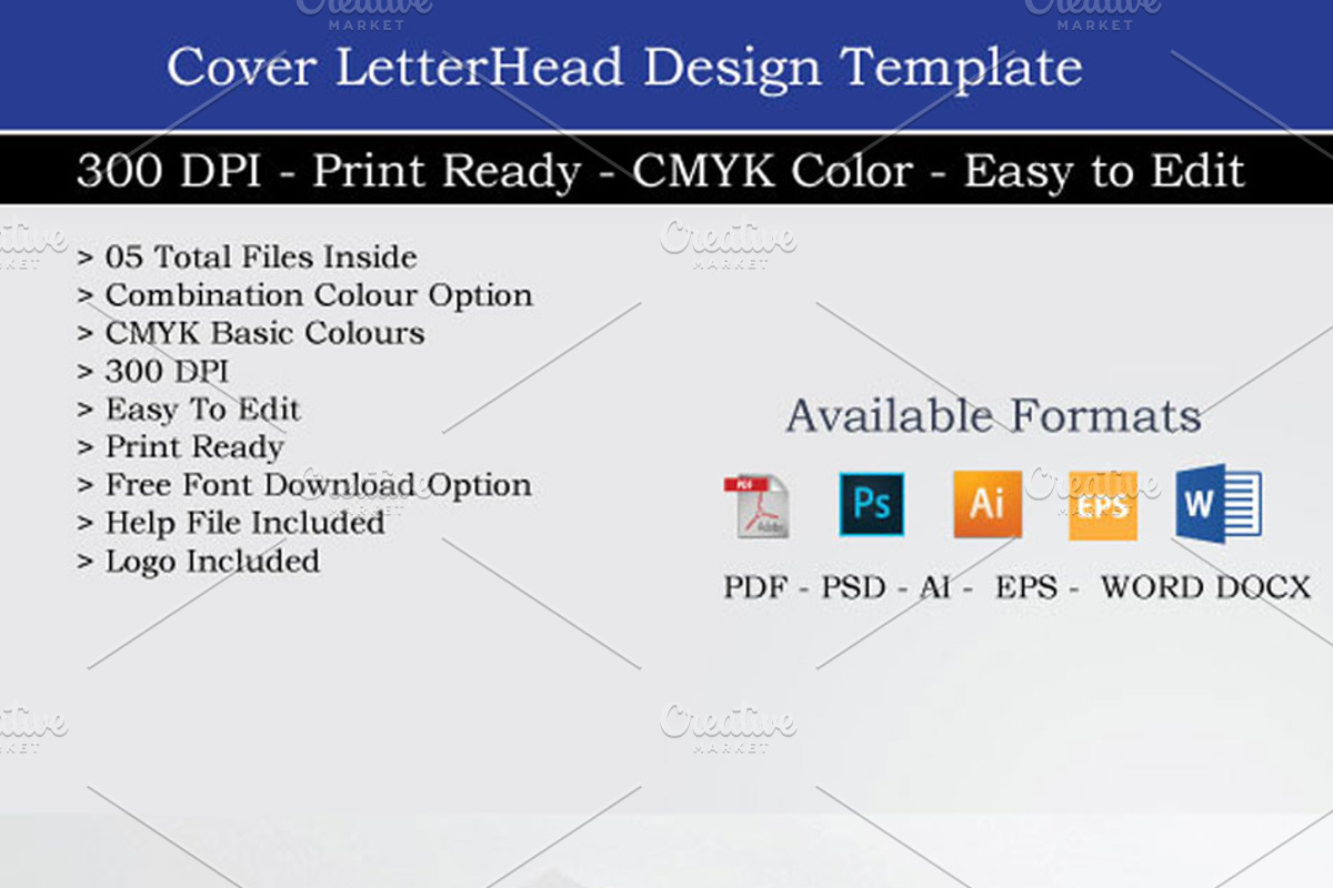Corporate Letterhead Template, a Stationery Template by shujaktk (Photo 2 of 2)