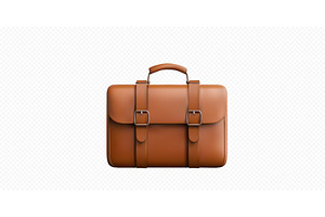 Brown leather briefcase resting on a, a Person Illustration by ZinetroN