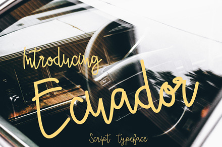 Ecuador (Bonus vector), a Script Font by edcreative