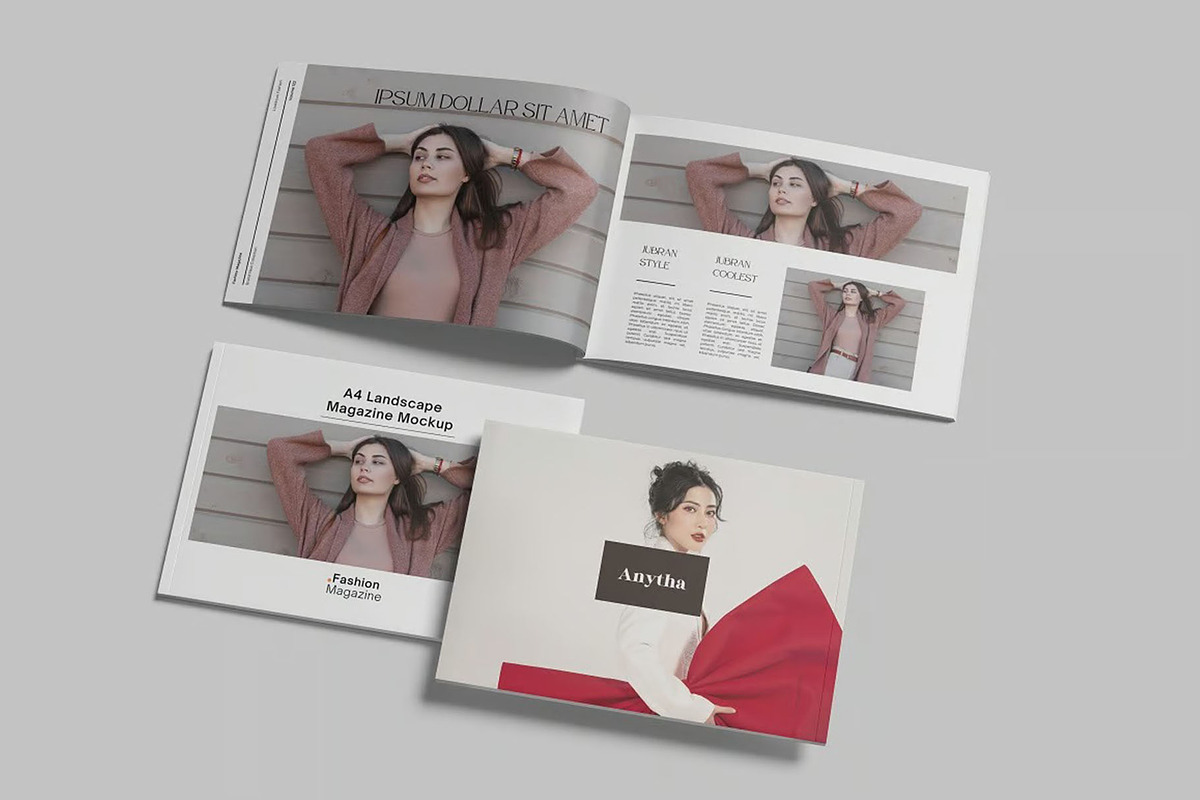 A4 Landscape Magazine Mockup, an Advertising Mockup by Se٧enStudio (Photo 4 of 5)