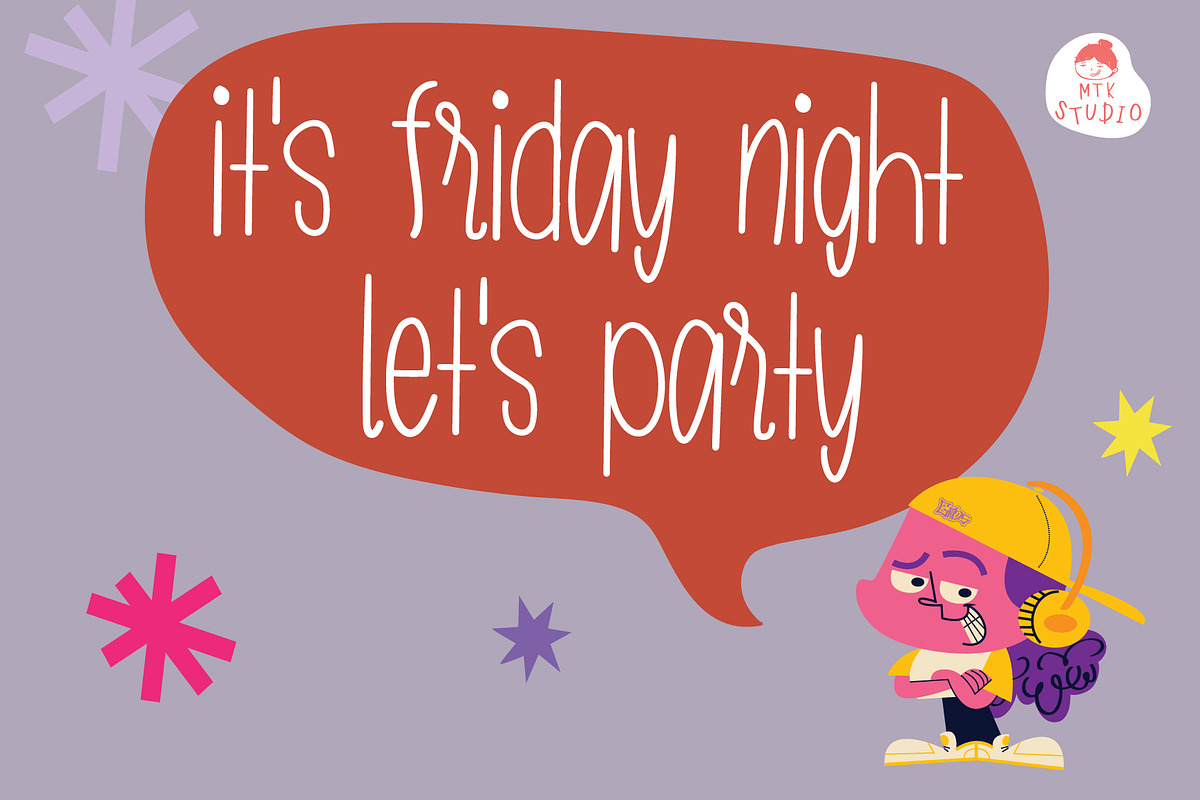 FriYAY, a Handwritten Font by MTK Studio (Photo 3 of 6)