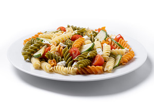 Colorful tricolor pasta salad, a Food & Drink Photo by etorres69