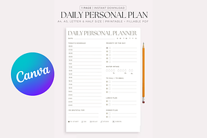 Daily Personal Planner Template